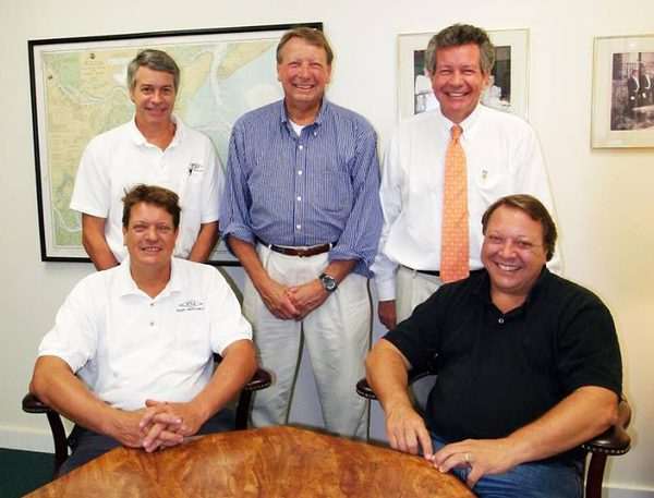 The five Reeves brothers — Tommy, Jerry, David (standing); Jeff, Michael (seated)